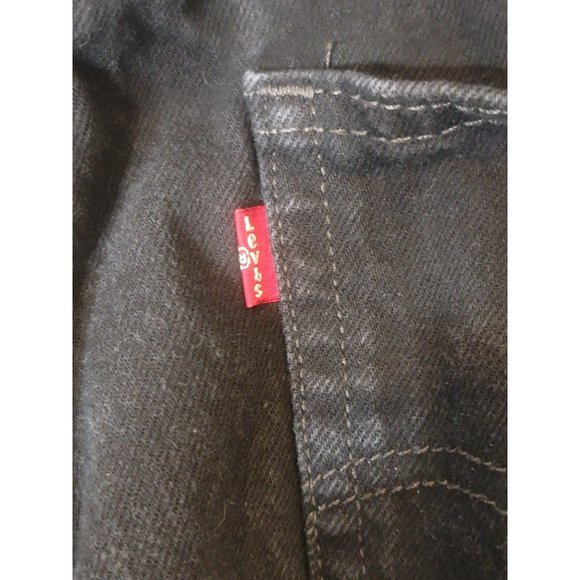 Levis 505 Jeans Black Denim Straight Leg Size 42X32 Men's - Picture 4 of 9